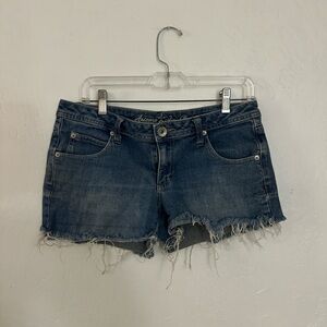 Denim Blue low rise Women's Shorts